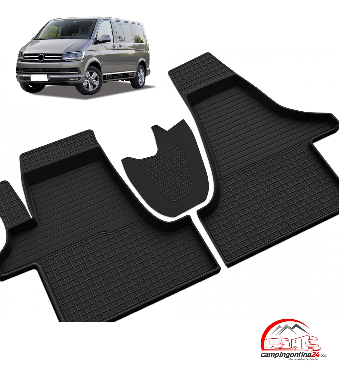 Fußmatten Eintrittstufe für Fahrerhaus und Schiebetür Volkswagen VW T5 / T6  Modell Astra